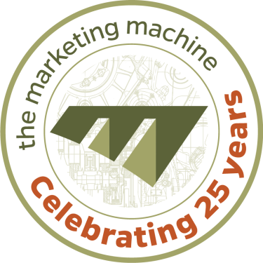 The Marketing Machine. Celebrating 25 Years Logo