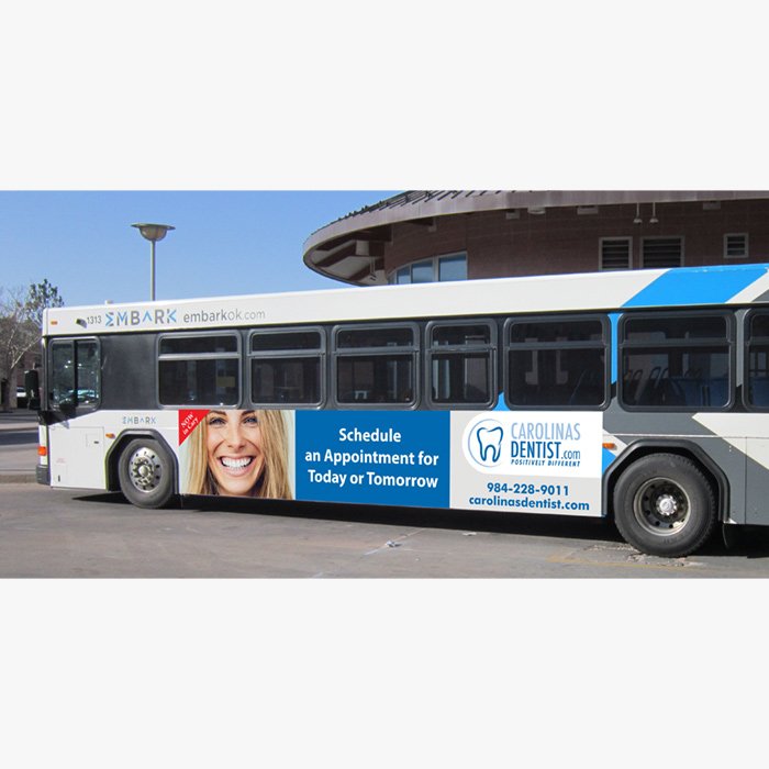 Bus-with-advertisement-of-carolinas-dentist