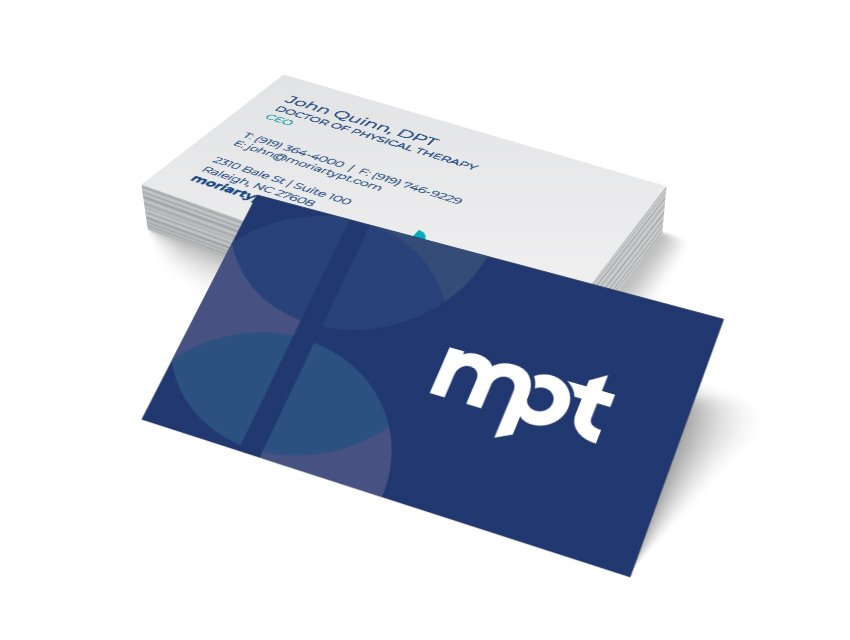 Moriarty Physical Therapy Business Cards