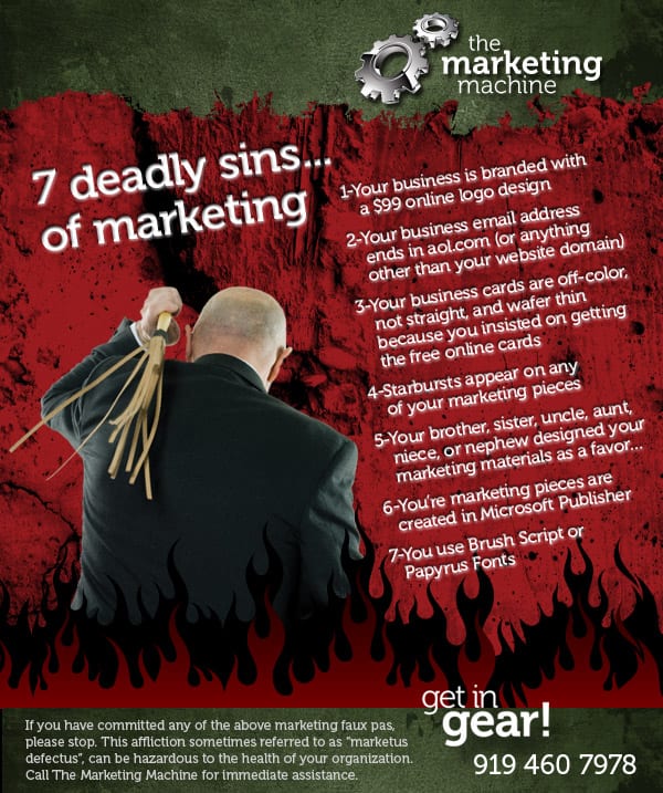 Avoid the “seven deadly sins” of marketing with good graphic design - theMmachine