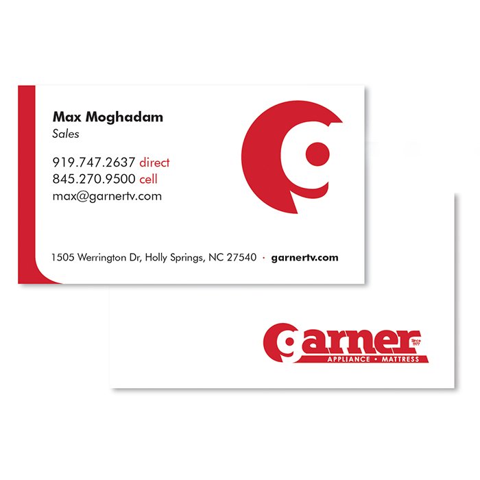 Garner Business Card Sample